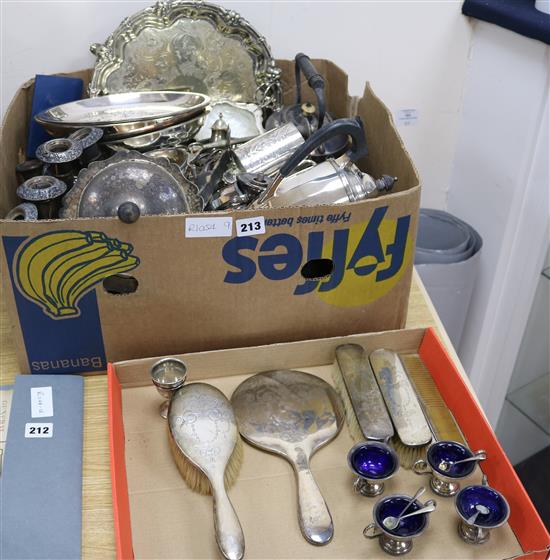 Assorted small silver and plated wares